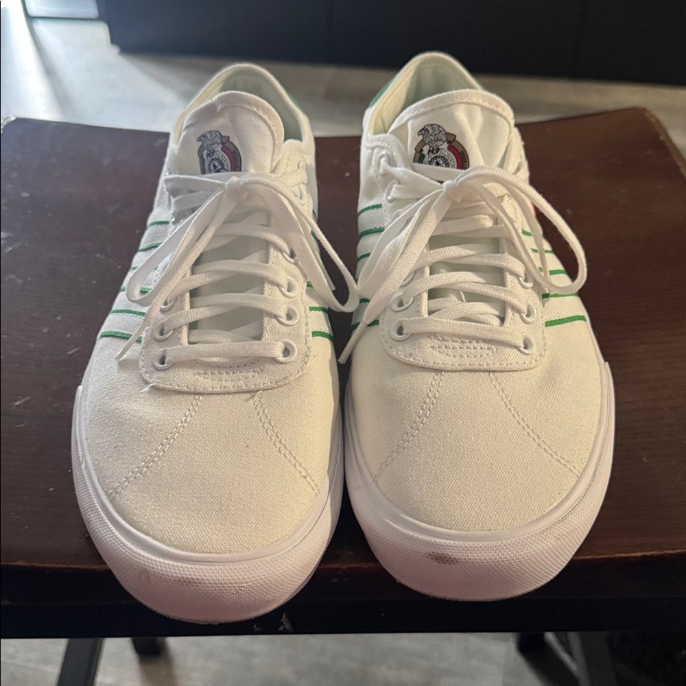 Adidas White and Green Sneakers